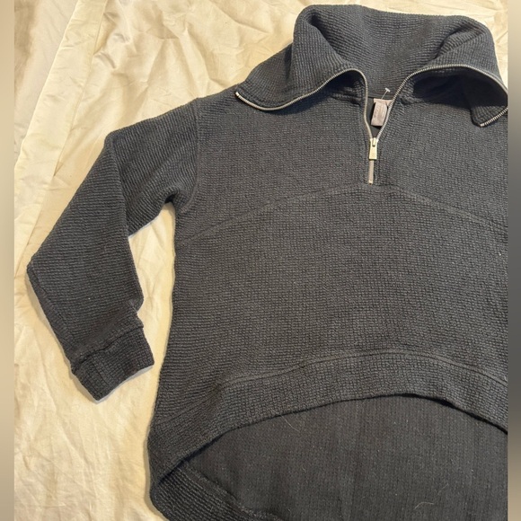 Sweaty Betty Women's Restful Boucle Textured Half Zip Pullover Sweatshirt Size 4 - Picture 4 of 16